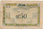 Saar 50 Centimes 1923 Banknote IV 1,50 EUR  + 6,00 EUR frais d'envoi