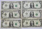 USA - Vereinigte Staaten v. Amerika 6 x $ 1 Dollar Washington -
