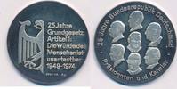 Deutschland Medaille Moderne Medaille Feinsilber 1000er 25 Jahre Grundgesetz BRD -