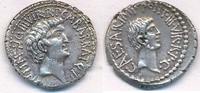 Römische Republik Denar Marcus Antonius und Octavianus, 41 vor Chr., 3,98 g -