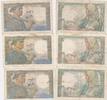 Frankreich 10 Francs 3 Banknoten 1942/46/47 -