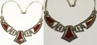 925er Silber Kette Silberkette Collier Silbercollier Karneol Markasit -