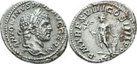 Römische Kaiserzeit Denar Caracalla (198 - 217 n. Chr.) Denarius Apollo Lyra Altar Zweig -