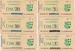 Deutschland 1 5 10 20 50 Mark 6x WERTGUTSCHEIN extra ex KAUFMARKT, im Landkreis Apolda -