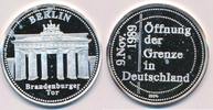 Deutschland Medaille Feinsilber Berlin 9. November 1989 Öffnung der Grenze in Deutschland -