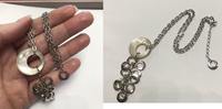 Silberkette mit Anhänger von M&M Schmuck 925er Sterling Silber mit Perlmutt -