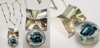 Finnland Big Drop Lapponia Björn Weckström 925er Silber Acryl Collier Hängelampe Lampe -
