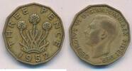 Großbritannien 3 Pence Münze Georg VI. (1936-1952) -