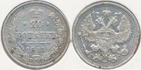 Russland 20 Kopeken Münze Nikolaus II. (1894-1917) -