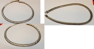 Silberkette Collier 835er Silber Silbercollier Kette L 45 cm -