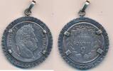 Frankreich 5 Francs Münze Louis Philippe I in Anhänger eingelegt, zus. 34,5 g, getragen,gebraucht -