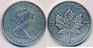 Canada 5 Dollars Elisabeth II Maple Leaf Feinsilber 999er Kanada -