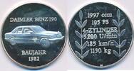 Deutschland Medaille Silbermedaille 999er Silber Daimler Benz 190 Mercedes Baujahr 1982 5200 U/min 4 Zylinder 185 km/h Automobil -