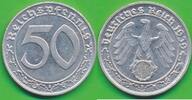 Deutschland Drittes Reich 50 Reichspfennig Pfennig Münze -