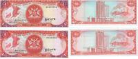 Trinidad & Tobaga 1 Dollar Banknote Geldschein 2 Stück 1 Dollar (unc) Lot -