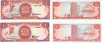 Trinidad & Tobaga 1 Dollar Banknote Geldschein 2 Stück 1 Dollar (unc) Lot -