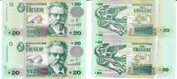 Uruguay 20 Pesos Banknote Geldschein 2 Stück 20 Pesos (2008 und 2011) (unc) Lot -