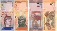 Venezuela 5 Bolivares, 10 Bolivares Banknote Geldschein 1 Stück 5 Bolivares, 1 Stück 10 Bolivares (unc) Lot -