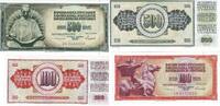 Jugoslawien 100 Dinara, 500 Dinara Banknote Geldschein 1 Stück 100 Dinara (1986), 1 Stück 500 Dinara (1986) LOT -