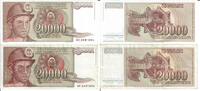 Jugoslawien 20000 Dinara Banknote Geldschein 2 Stück 20000 Dinara (unc und II leicht gebraucht) LOT -