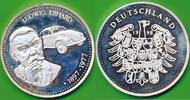 Deutschland Medaille Silbermedaille 999er Silber Ludwig Erhard, 1897-1977 , 999/1000 Feinsilber -