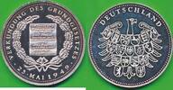 Deutschland Medaille Silbermedaille 999er Silber Verwendung des Grundgesetzes 23.Mai 1949, 999/1000 Feinsilber -