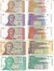 Kroatien 1 5 10 25 100 Dinara Banknote Geldscheine 1 5 10 25 100 Dinara (unc) LOT -