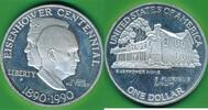 USA - Vereinigte Staaten v. Amerika $ 1 Dollar 100. Geburtstag von Dwight D. Eisenhower, 1890-1990 -