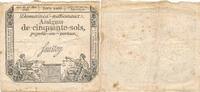 Frankreich 50 Sols Assignat -