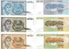 Jugoslawien 100 Dinara Banknote Geldscheine 100 Dinara ( 1990-91-92) 3 Scheine -