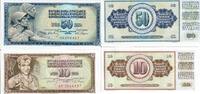 Jugoslawien 10 und 50 Dinara Banknote Geldscheine 10 und 50 Dinara beide 1968 (2 Scheine) -