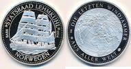 Norwegen Medaille , 999er Feinsilber Schiff Statsraad Lehmkuhl, 1914, die letzten Windjammer -