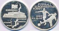 Schweden Medaille, 999er Silber Europa Fussball Europameisterschaft, Feinsilber -