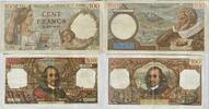 Frankreich 2 verschiedene 100 Francs Corneille (02. 02. 1967) / Sully (19. 10. 1939) -