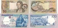 Portugal 50 , 100 Escudos 2x Banknoten -
