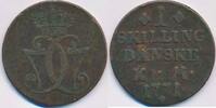 Dänemark 1 Skilling Christian VII. 1766-1808 -