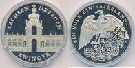 Deutsches BRD Moderne Medaille Sachsen Dresden Zwinger, ein Volk ein Vaterland -