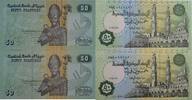 Ägypten 50 Piastres 2003, 2007 Banknote 2 Stück I 6,00 EUR prix TTC + 6,00 EUR frais d'envoi