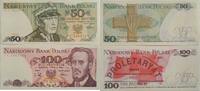Polen 50, 100 Zlotych Banknote -