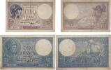 5,10 Francs 1939 Frankreich Banknoten 2 Stück Lot, Banque de France, 26.10.1939, 21.9.1939 III