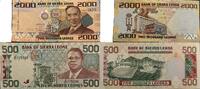 Sierra Leone 2000, 500 Leones 2010, 1991 Banknote I 15,00 EUR prix TTC + 6,00 EUR frais d'envoi