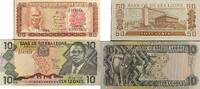 Sierra Leone 50 Cents, 10 Leones 1984, 1988 Banknote I 15,00 EUR prix TTC + 6,00 EUR frais d'envoi
