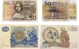 Sweden,Schweden 50,50 Kronor Banknoten 2 Stück Lot, Sveriges Riksbank -