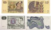 Sweden,Schweden 5,10 Kronor Banknoten 2 Stück Lot, Sveriges Riksbank -