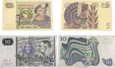 Sweden,Schweden 5,10 Kronor Banknoten 2 Stück Lot, Sveriges Riksbank -