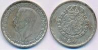 Schweden 1 Krona Silbermünze, Gustav V. (1907-1950) -