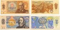 Tschechoslowake 10,20 Korun Banknoten 2 Stück Lot -