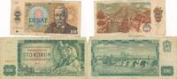 Tschechien, Czechoslovakia / Tschechoslowakei 10 und 100 Korun 2x Banknote -