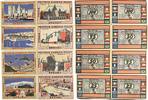 Deutschland, Deutsches Reich 2 x 25, 2 x 50, 2 x 75, 2 x 100 Pfennig 8 x Notgeldschein, Stadt Bremen, Deutsche Amerika-Woche -