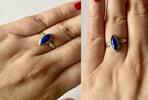 Silberring mit blauem Stein 925er Sterling Silber Silberschmuck -